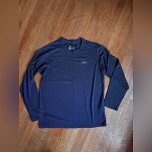 men’s reigning champ x asics wool blend running shirt. size medium.